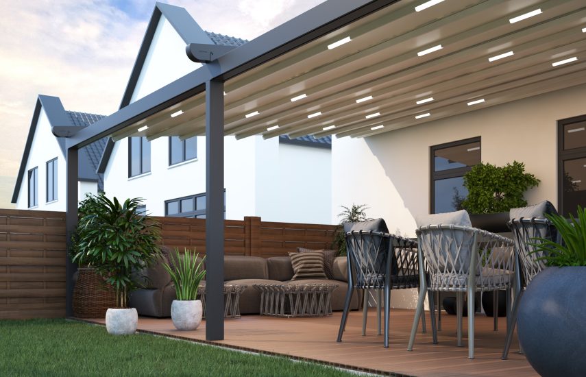 Aluminium Pergola PVC-Faltdach