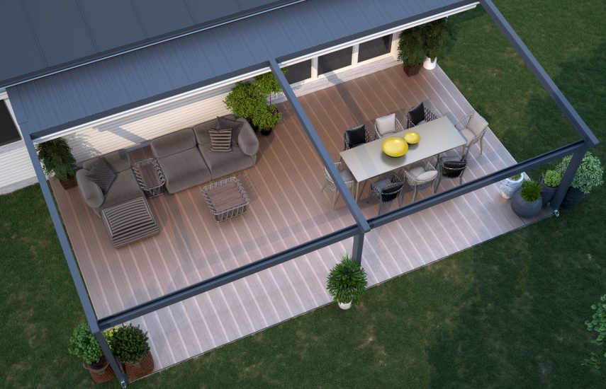 Aluminium Pergola PVC-Faltdach