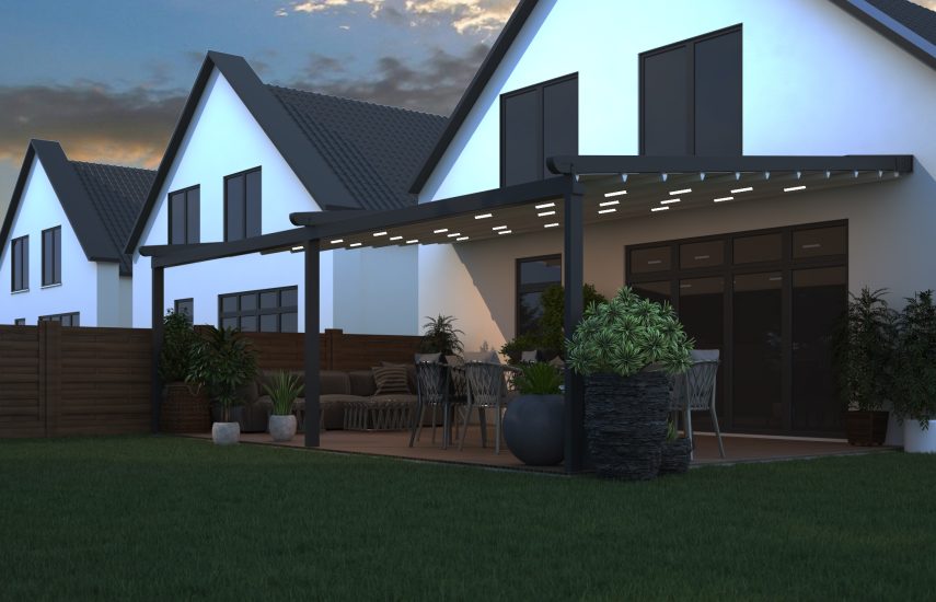 Aluminium Pergola PVC-Faltdach