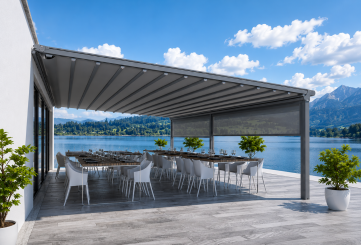 Aluminium Pergola PVC-Faltdach